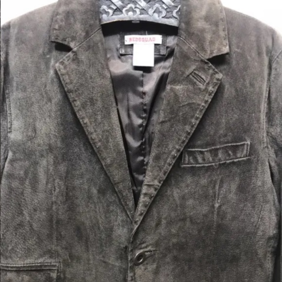 Red Squad Men’s Suede Jacket Choco Brown 1 Buttoned M - Picture 5 of 10